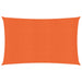 Solseil 160 g/m² rektangulær oransje 3x5 m HDPE