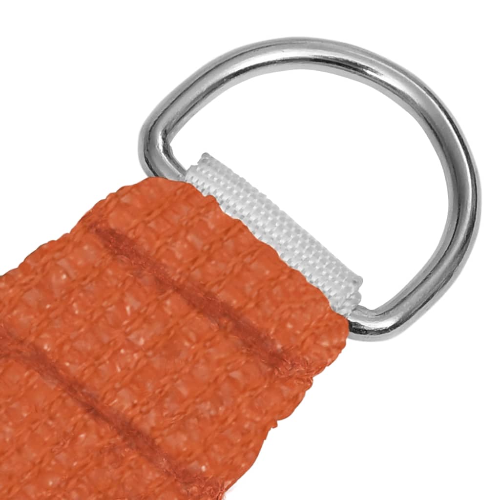 Solseil 160 g/m² rektangulær oransje 3x5 m HDPE
