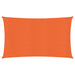 Solseil 160 g/m² rektangulær oransje 3x6 m HDPE
