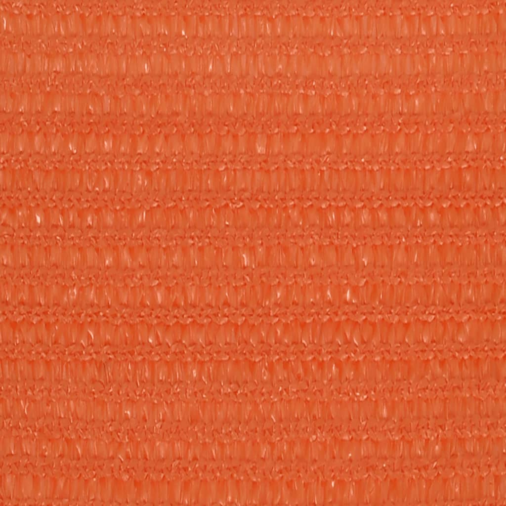 Solseil 160 g/m² rektangulær oransje 4x7 m HDPE