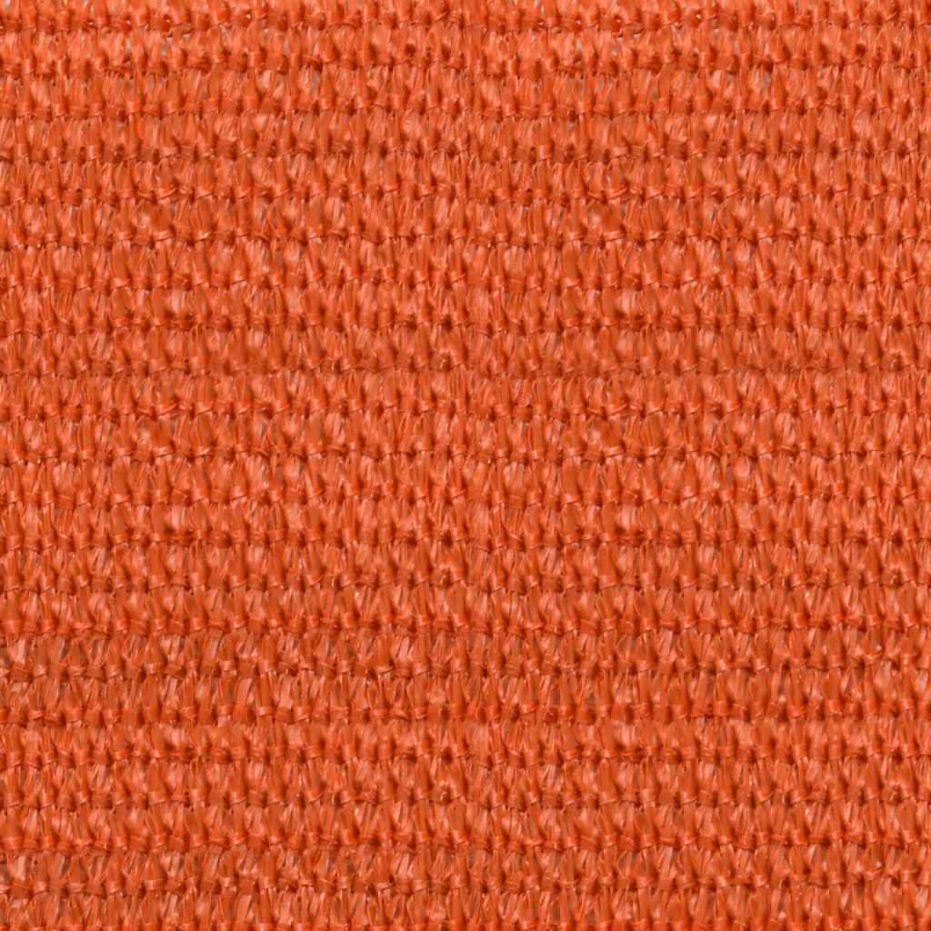 Solseil 160 g/m² rektangulær oransje 5x7 m HDPE