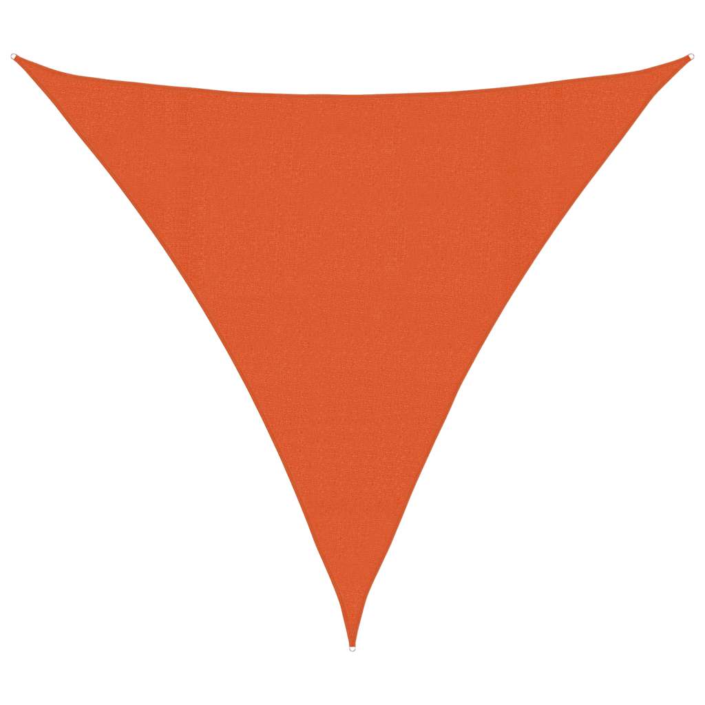 Solseil 160 g/m² trekantet oransje 4,5x4,5x4,5 m HDPE