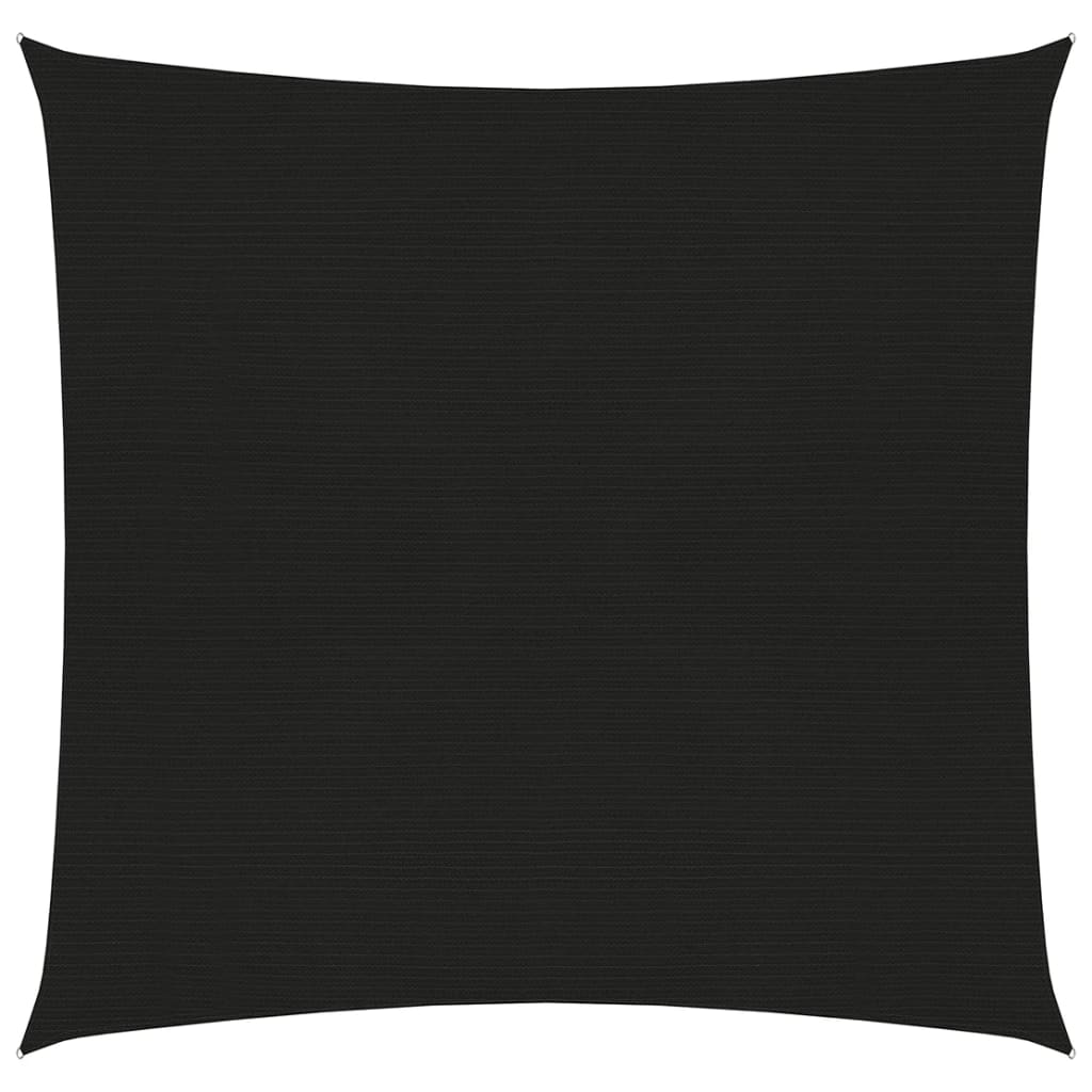 Solseil 160 g/m² svart 3x3 m HDPE