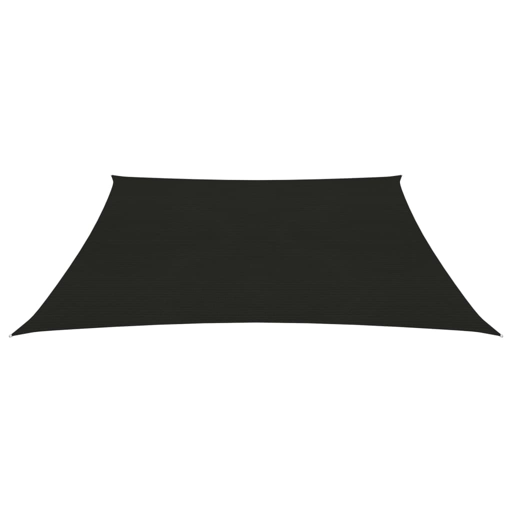 Solseil 160 g/m² svart 5x5 m HDPE
