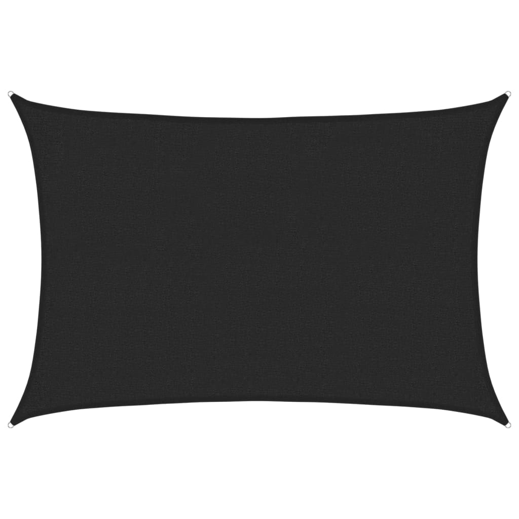 Solseil 160 g/m² svart 2x2,5 m HDPE vidaXL