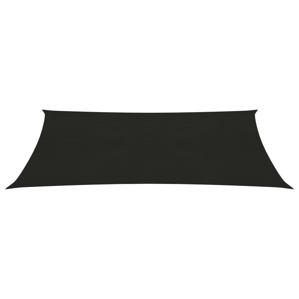 Solseil 160 g/m² svart 2,5x5 m HDPE