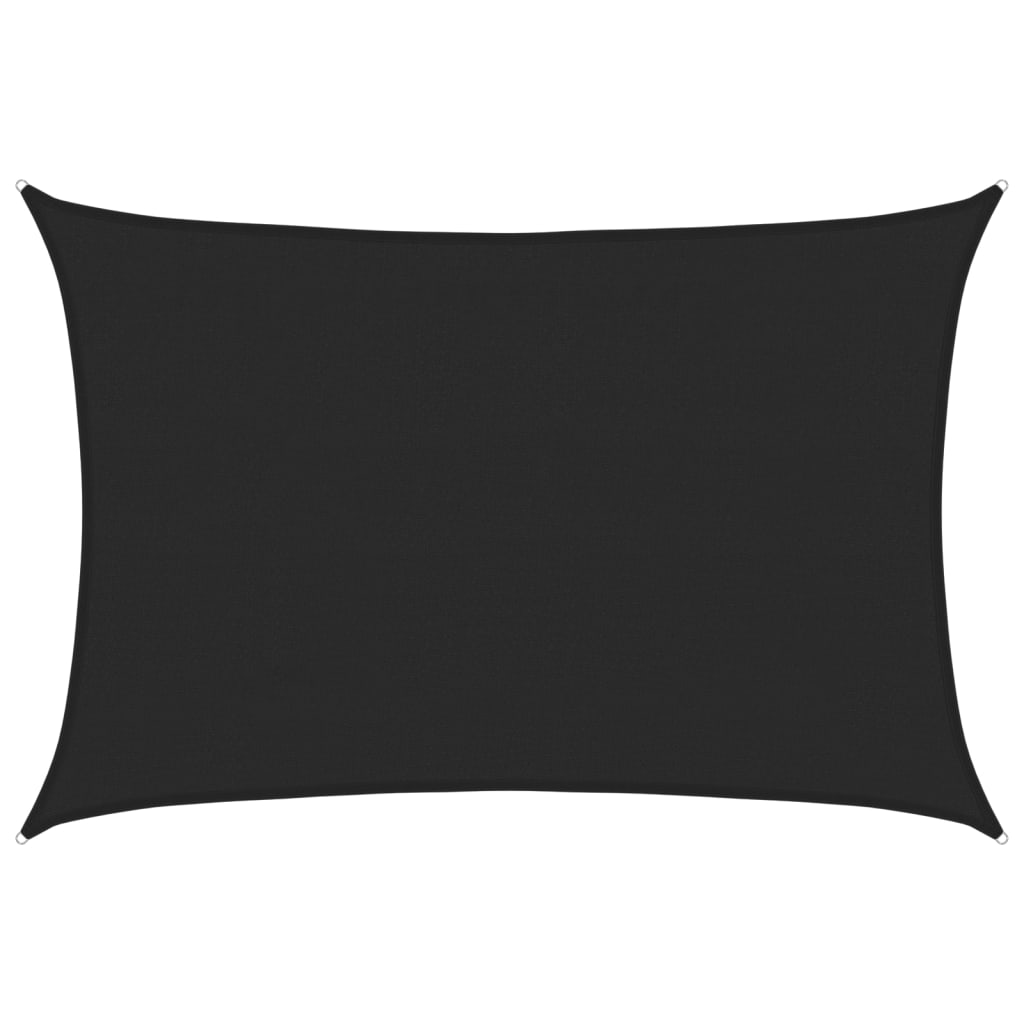 Solseil 160 g/m² svart 4x5 m HDPE