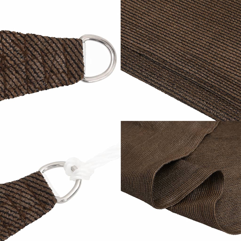 Solseil 160 g/m² brun 2x3,5 m HDPE