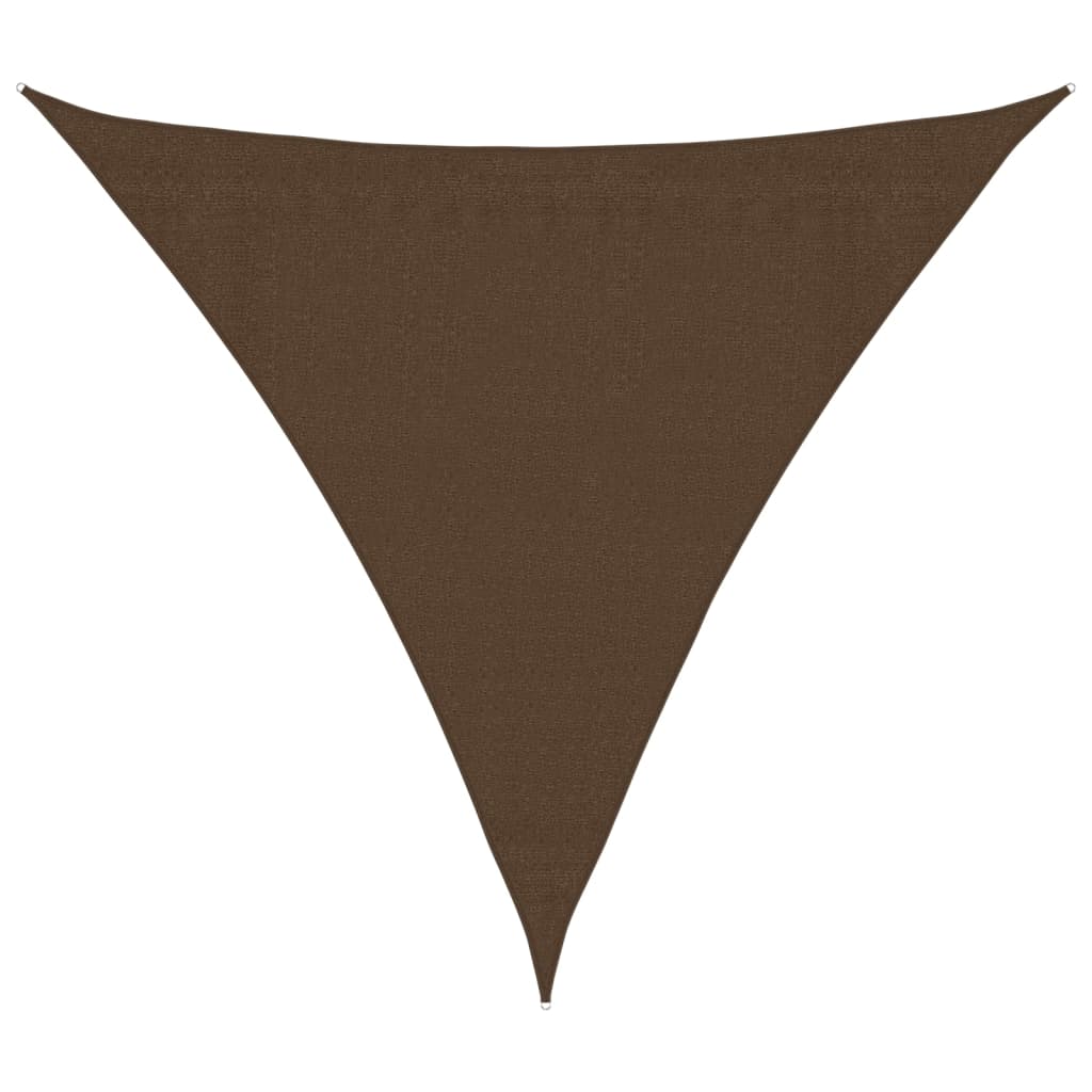 Solseil 160 g/m² brun 3x3x3 m HDPE