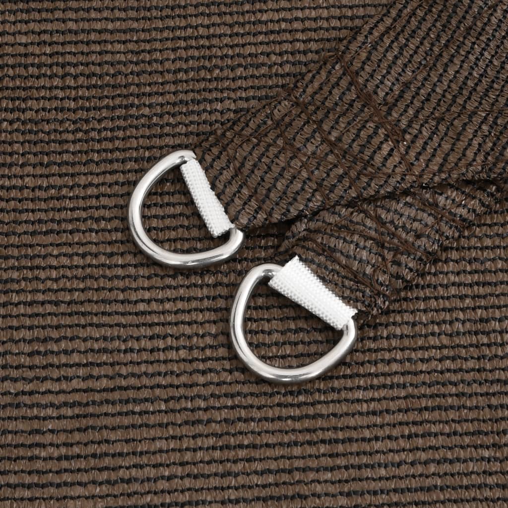 Solseil 160 g/m² brun 6x6x6 m HDPE vidaXL