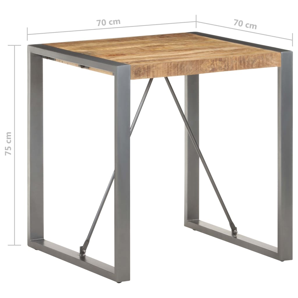 Spisebord 70x70x75 cm grov heltre mango