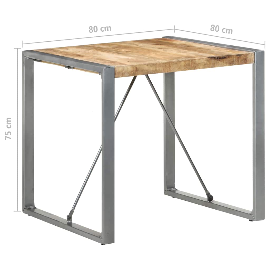 Spisebord 80x80x75 cm grovt mangotre
