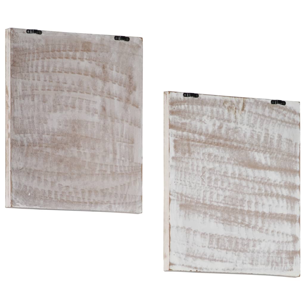 Håndskårne veggpaneler 2 stk MDF 40x40x1,5 cm