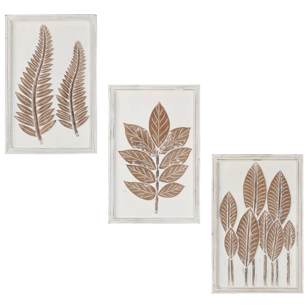 Håndskårne veggpaneler 3 stk MDF 40x60x1,5 cm