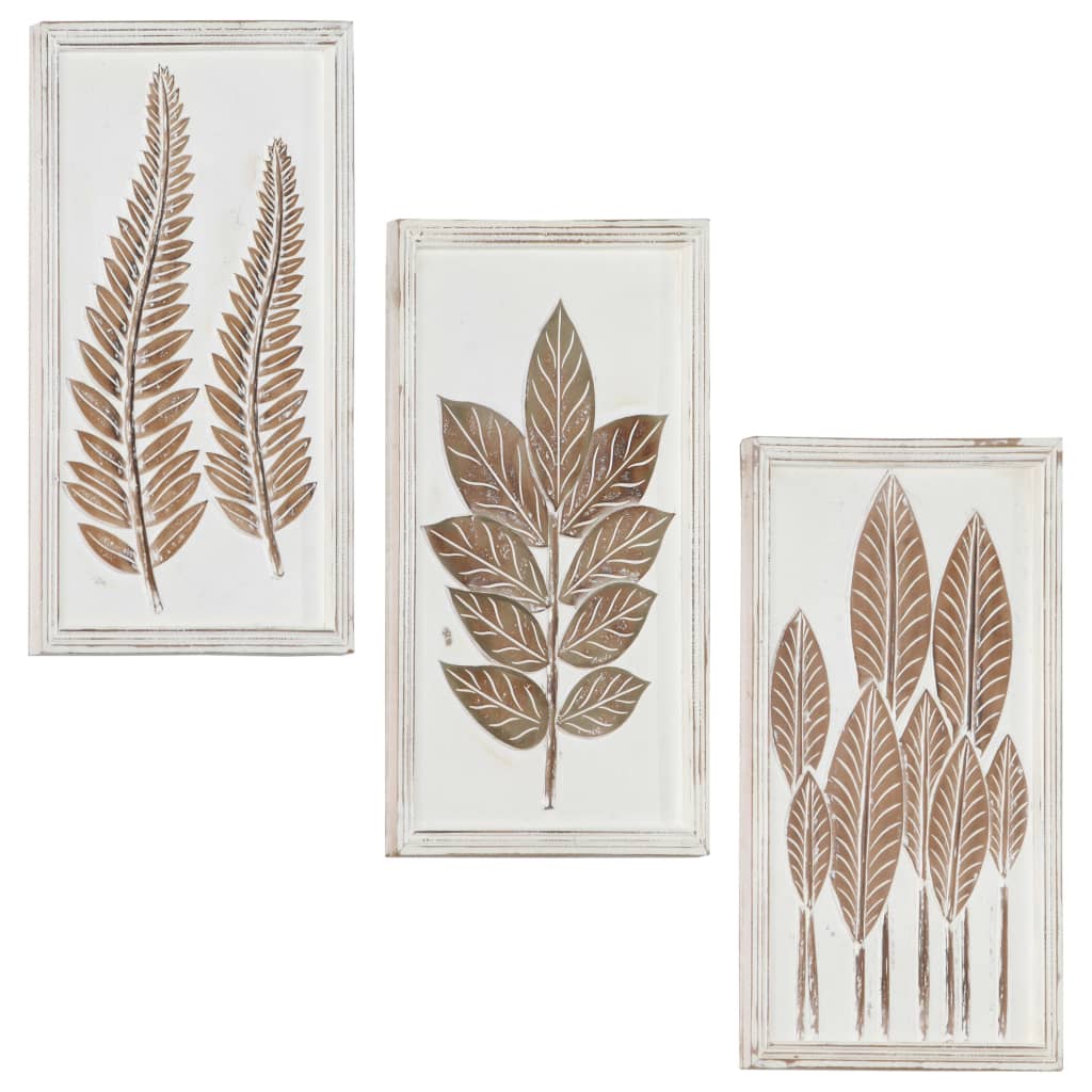 Håndskårne veggpaneler 3 stk MDF 40x60x1,5 cm