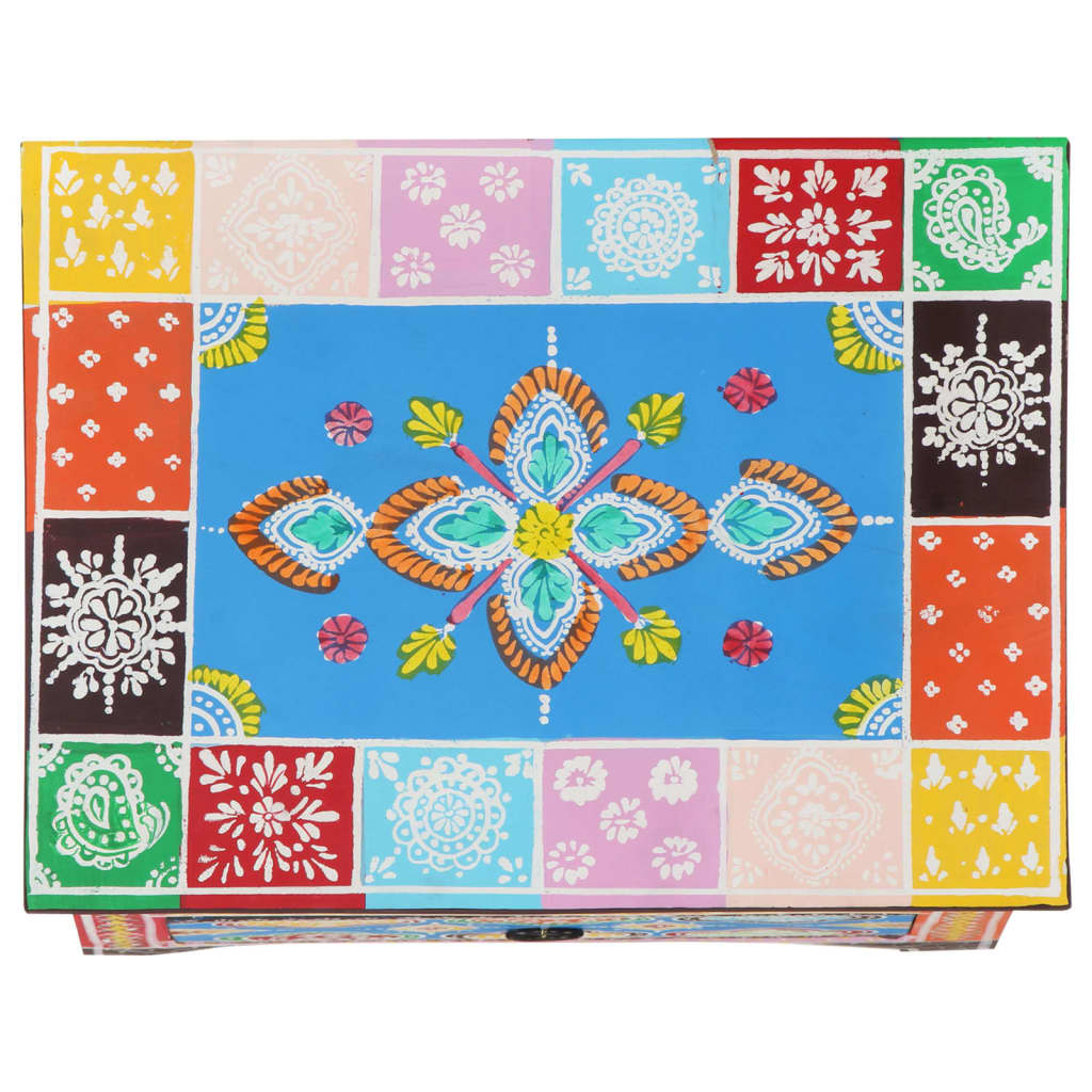 Håndmalt nattbord 40x30x50 cm heltre mango