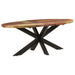 Spisebord ovalt 200x100x75 cm gjenvunnet heltre