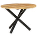 Spisebord rundt 100x100x75 cm grovt mangotre