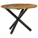 Spisebord rundt 100x100x75 cm gjenvunnet heltre
