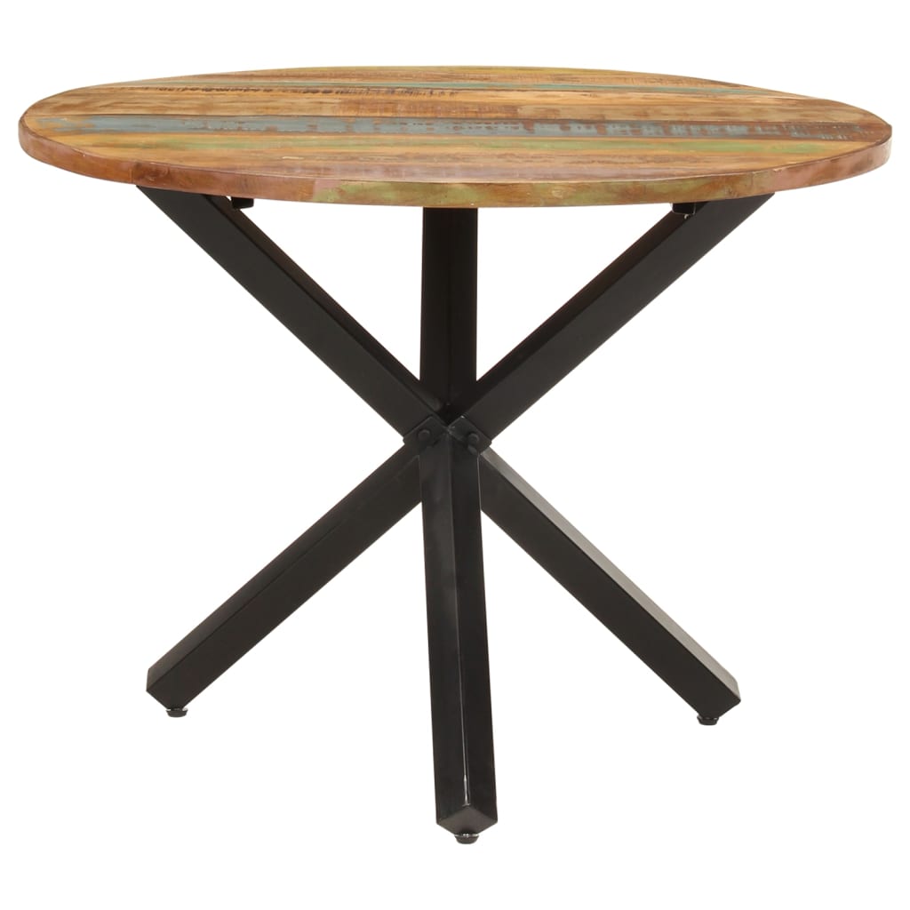 Spisebord rundt 100x100x75 cm gjenvunnet heltre