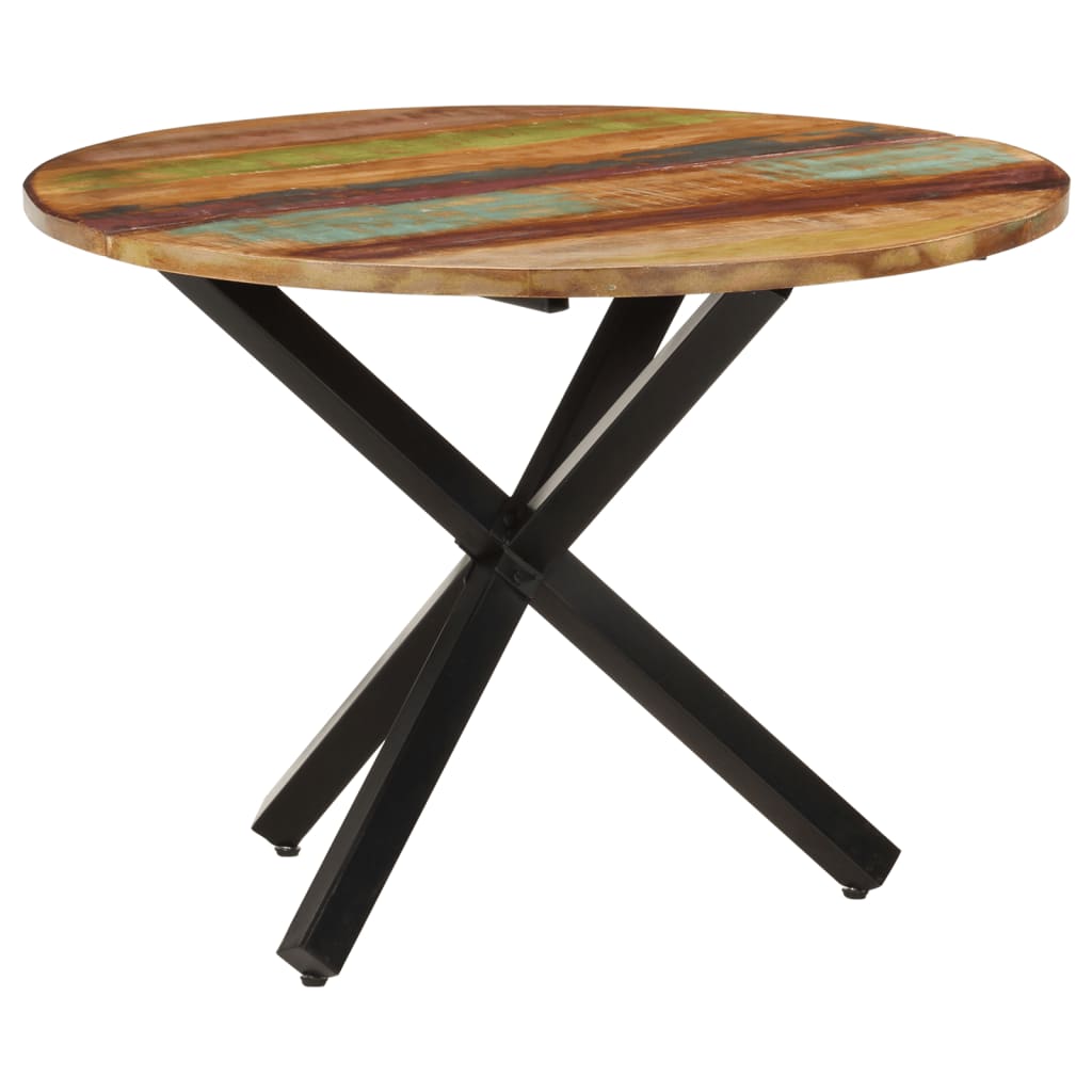 Spisebord rundt 100x100x75 cm gjenvunnet heltre