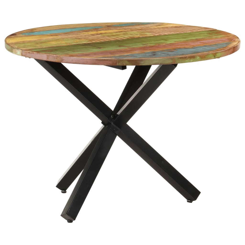 Spisebord rundt 100x100x75 cm gjenvunnet heltre