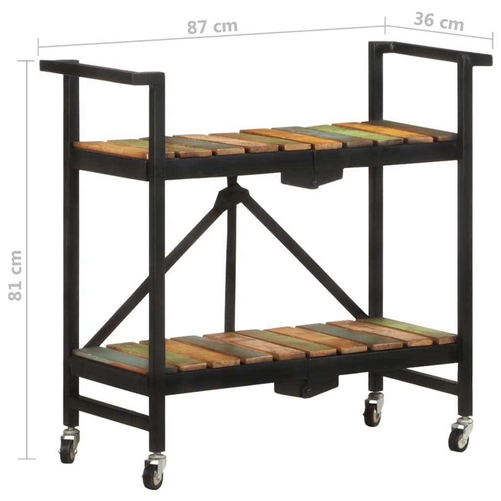 Kjøkkentralle 87x36x81 cm gjenvunnet heltre