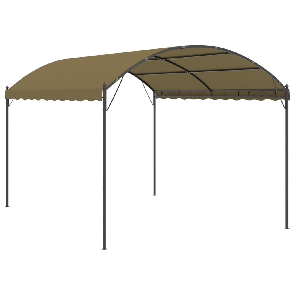 Paviljong 4x3x2,6 m gråbrun 180 g/m²