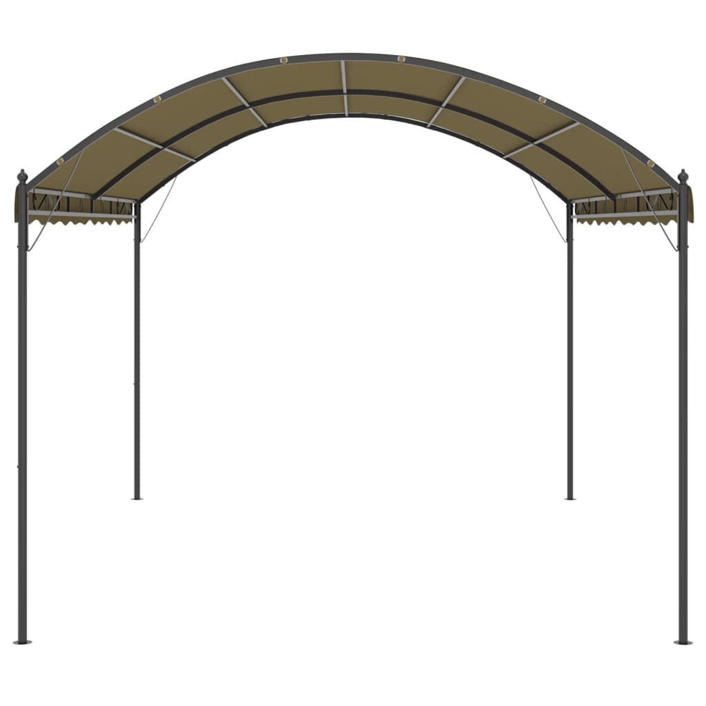 Paviljong 4x3x2,6 m gråbrun 180 g/m²