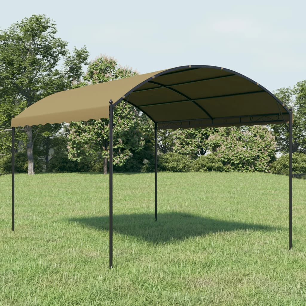 Paviljong 4x3x2,6 m gråbrun 180 g/m²