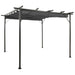 Pergola med uttrekkbart tak antrasitt 3x3 m stål 180 g/m²