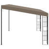 Veggmontert paviljong 4x3 m gråbrun stoff