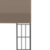 Veggmontert paviljong 4x3 m gråbrun stoff