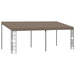 Veggmontert paviljong 6x3 m gråbrun stoff