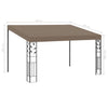 Veggmontert paviljong 4x3x2,5 m gråbrun