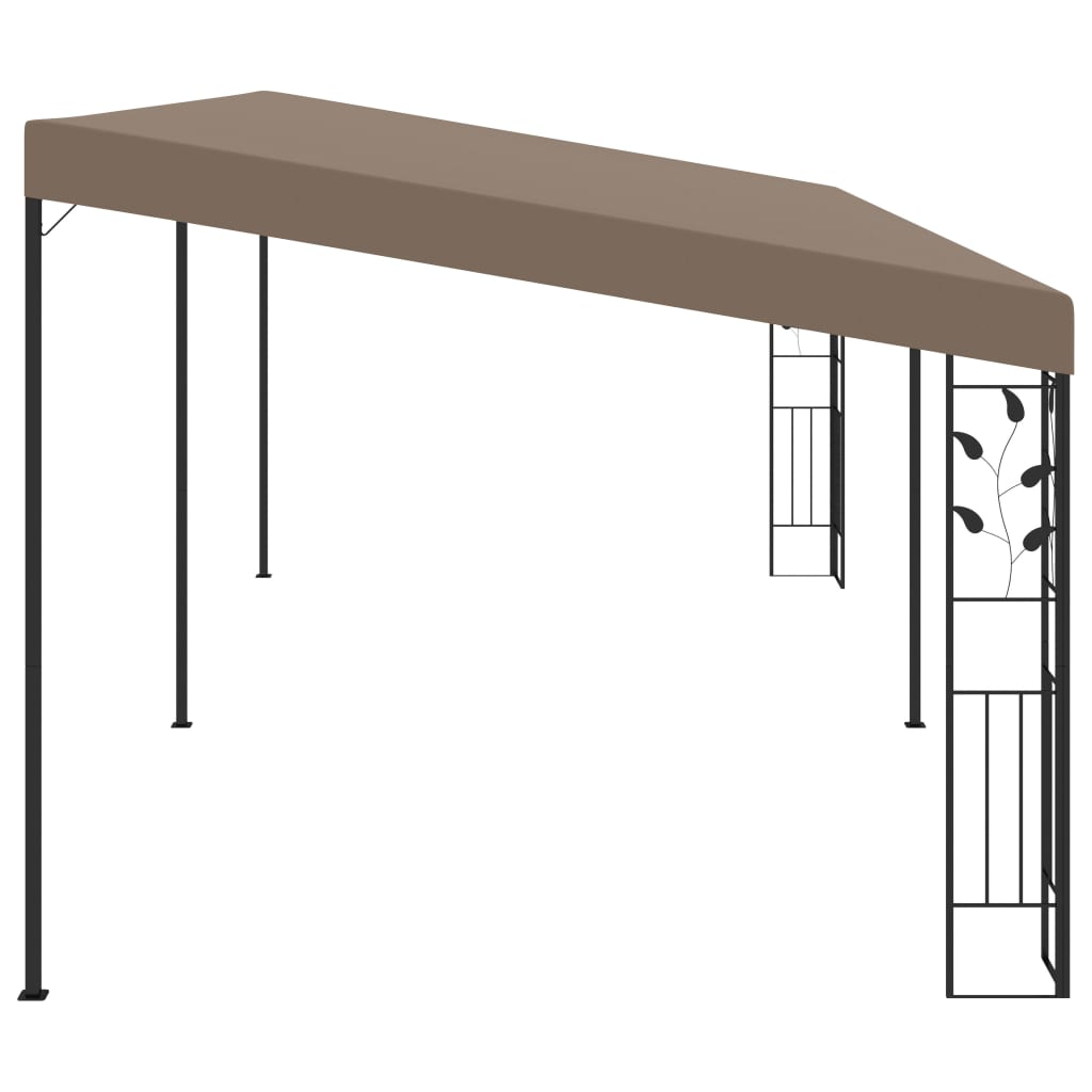 Veggmontert paviljong 6x3x2,5 m gråbrun