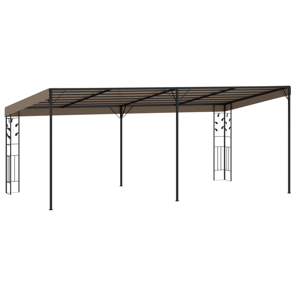 Veggmontert paviljong 6x3x2,5 m gråbrun