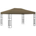 Paviljong 3x4 m taupe stoff