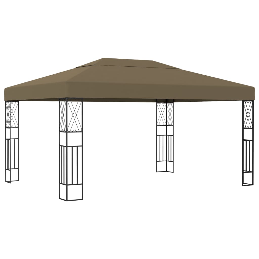 Paviljong 3x4 m taupe stoff