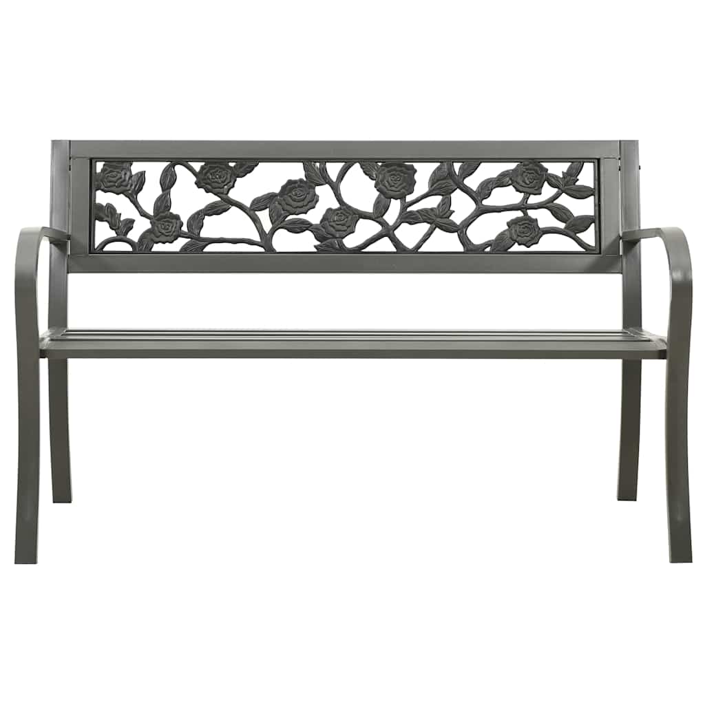 Hagebenk 125 cm stål grå