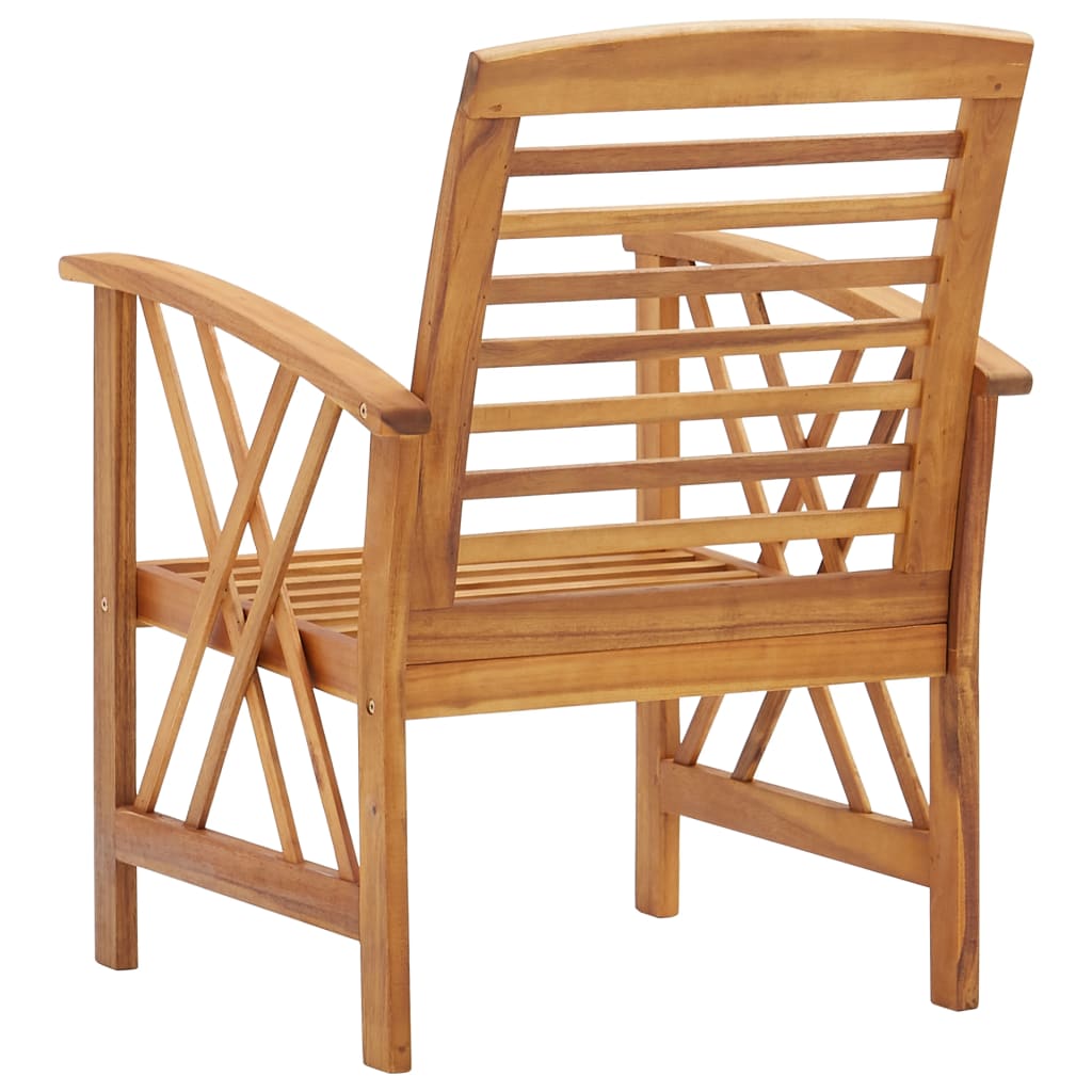 Hagestoler 2 stk heltre akasie vidaXL