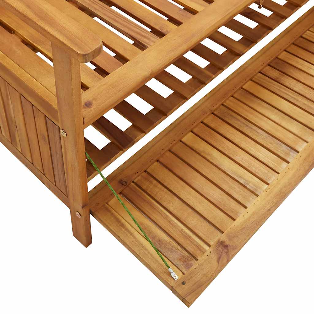 Oppbevaringsbenk hage 120 cm heltre akasie