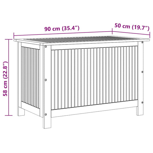 Putekasse 90x50x58 cm heltre akasie