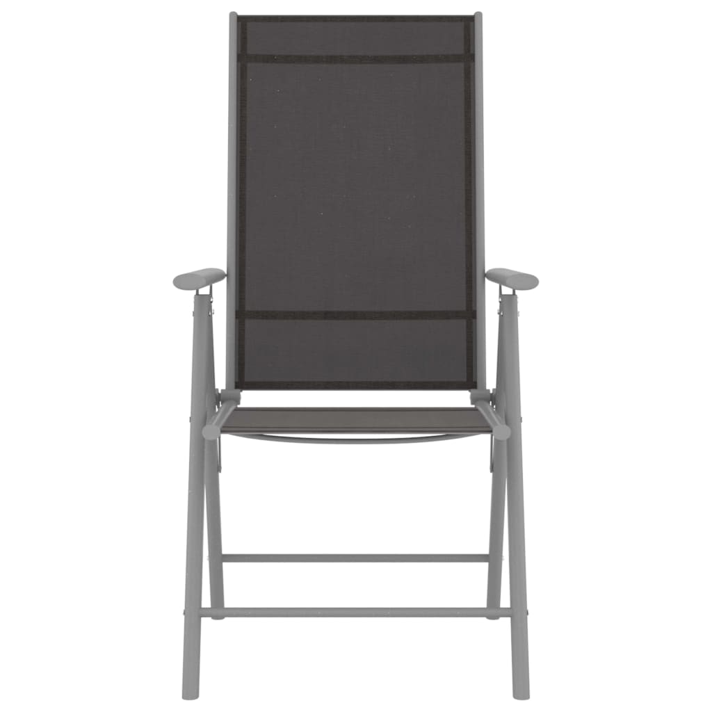Foldbare hagestoler 6 stk textilene svart