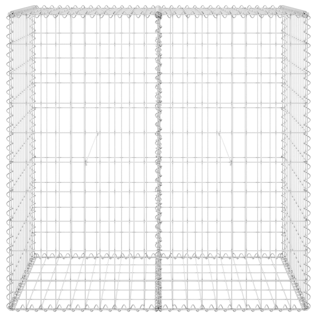 Gabion med dekker galvanisert stål 100x60x100 cm