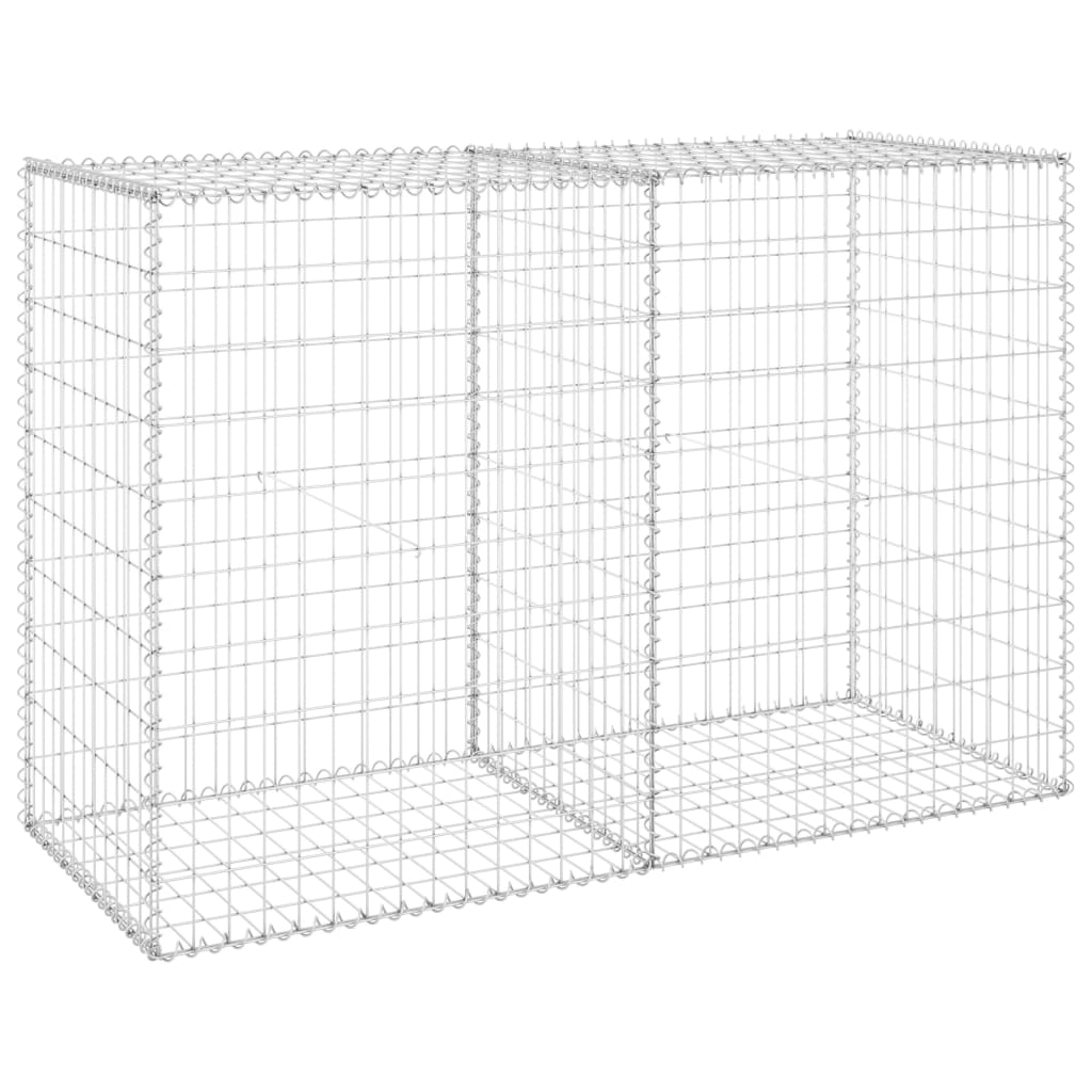 Gabion med dekker galvanisert stål 150x60x100 cm