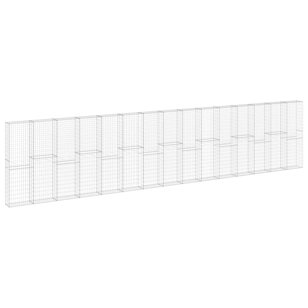 Gabion med topp- og bunndekke galvanisert stål 900x30x200 cm