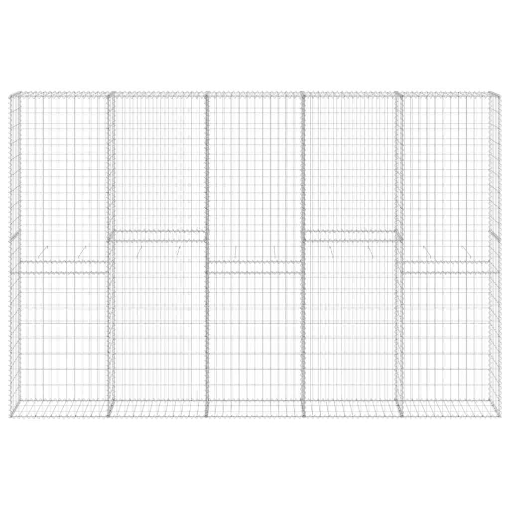 Gabion med topp- og bunndekke galvanisert stål 300x30x200 cm