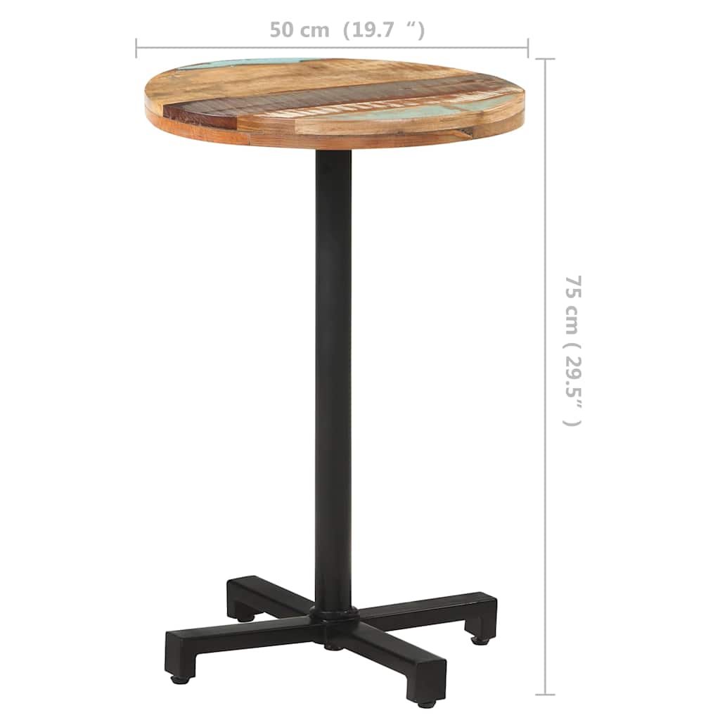 Bistrobord rundt Ø50x75 cm gjenvunnet heltre