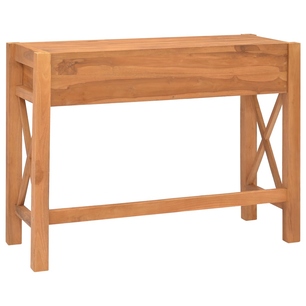 Skrivebord med 2 skuffer 100x40x75 cm teak